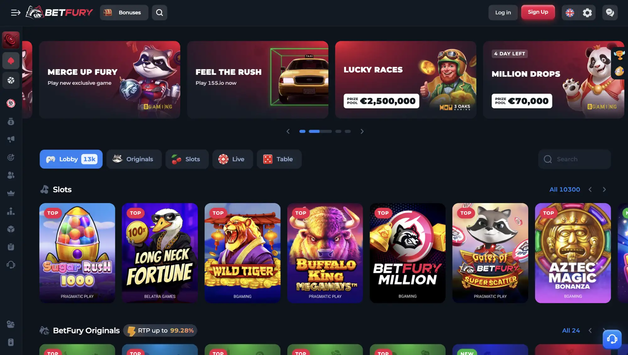 Juegos de Casino BetFury